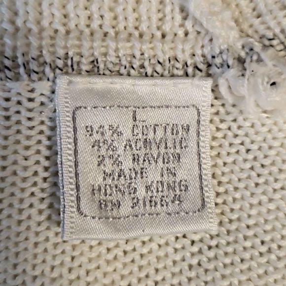 Open front cardigan by Laura Johnson for Foxcroft, L, ivory and grey - Picture 6 of 6